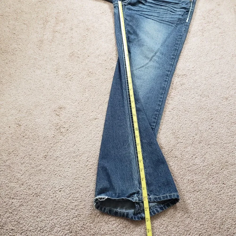 Xtreme Couture Cross Pocket Size 36x32(FITS 37x32) Mens Bootcut Denim Jeans - Picture 14 of 16